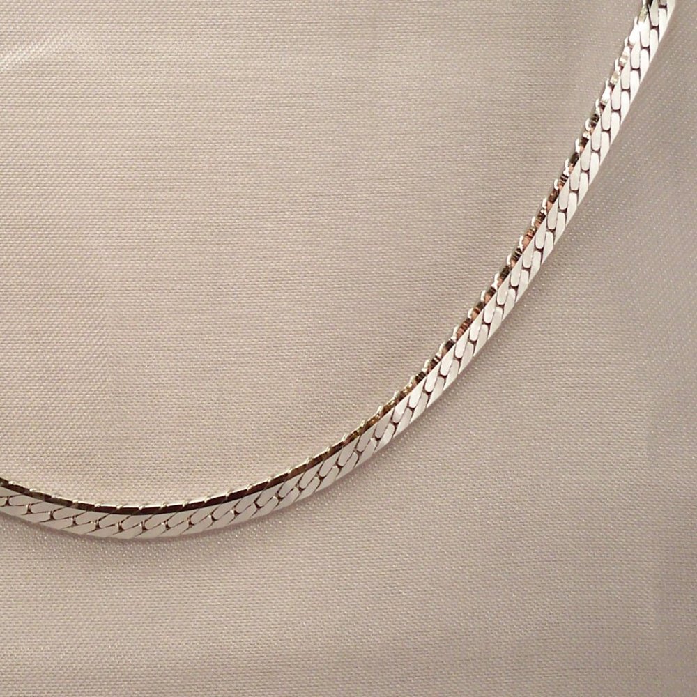 New Flat Snake Chain Stainless, 15 1/2" Necklace